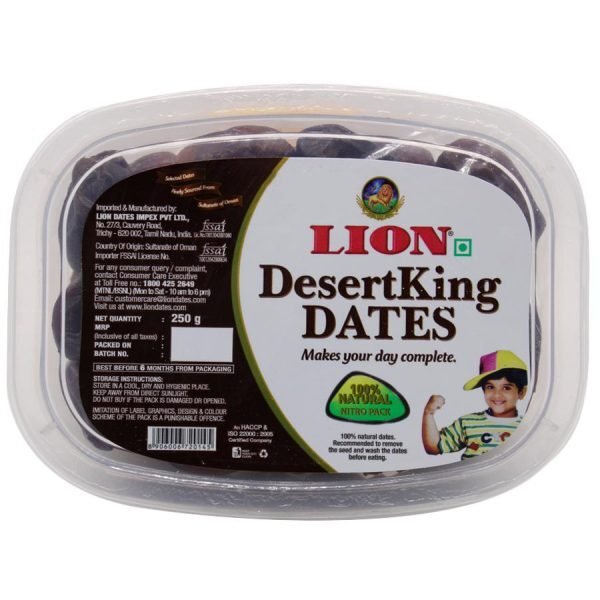 LION DESEEDED DATES BOX 250 gm